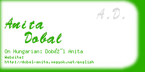 anita dobal business card